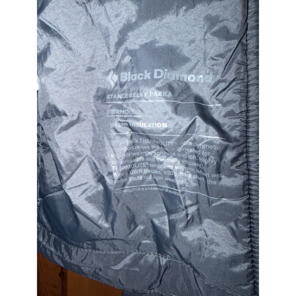 Black Diamond Women's M Stance Belay Parka Black Jacket Coat Insulated Active - Picture 8 of 16